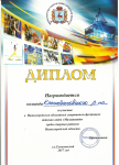 Диплом участника в областном спортивном фестивале 28.03.2017 г